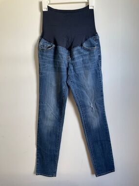 Old Navy Maternity Sz 6 Skinny Jeans in Dark Blue Wash